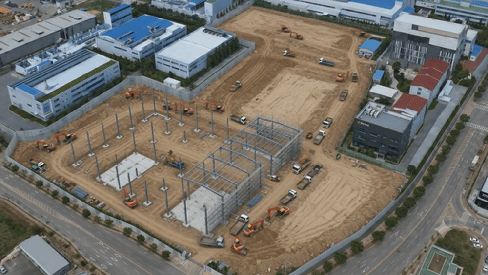 Simulação da nova fábrica no complexo de Sejong